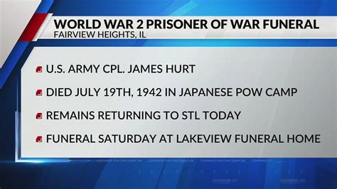 World War II prisoner of war funeral set for this weekend in Fairview Heights, Illinois